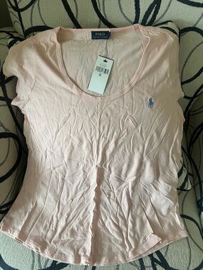 Polo by Ralph Lauren Pale Pink Scoop Neck Tank Top